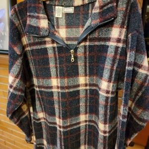 Vintage fleece woman's pullover jacket Small